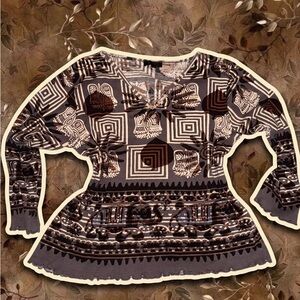 Sequined V‑Neck Long Sleeve Women's Top